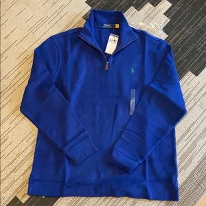 Polo by Ralph Lauren Blue Quarter-Zip Sweater